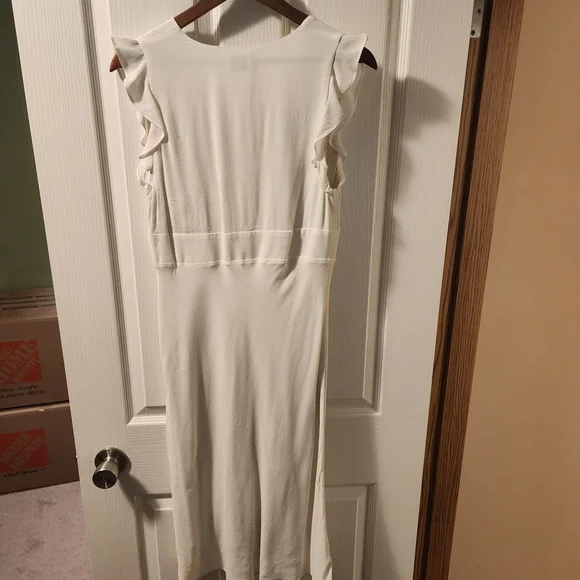 Sunday Best Cream Midi Dress with Button Front - Picture 5 of 5
